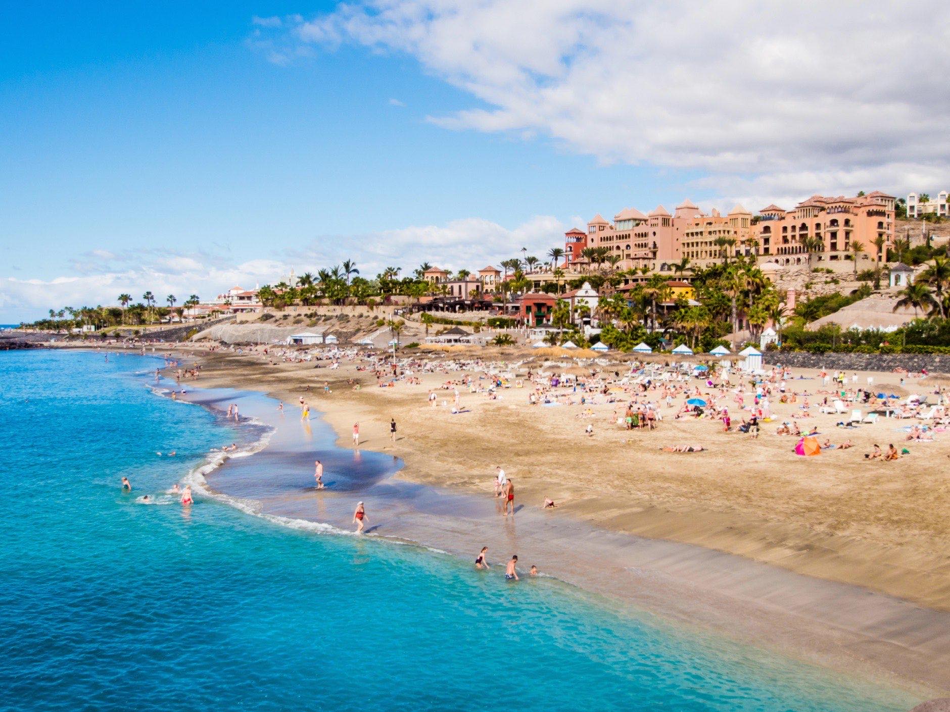 El Duque beach in Costa Adeje. Tenerife. Canary islands, Spain