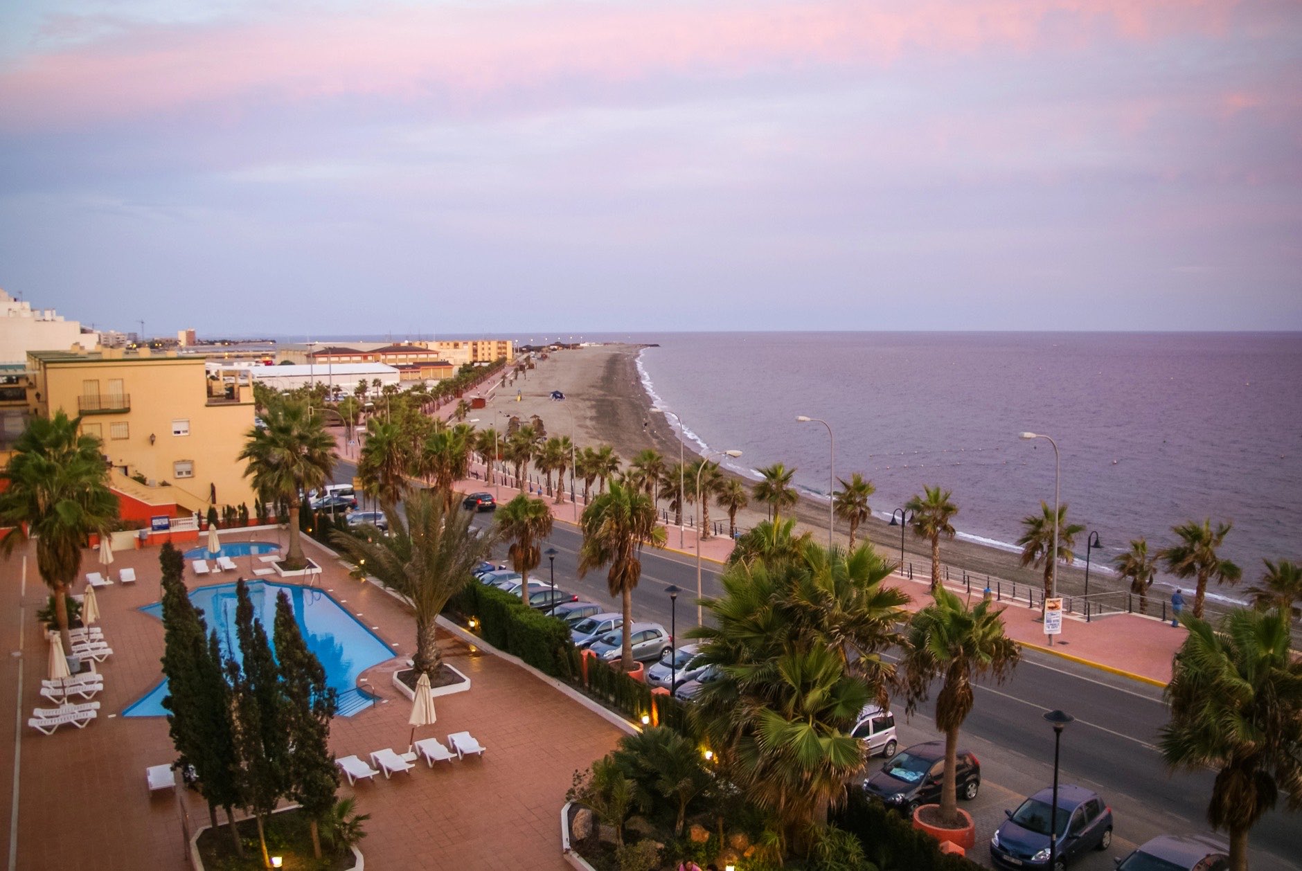 Adra seashore at sunset, Andalusia, Spain