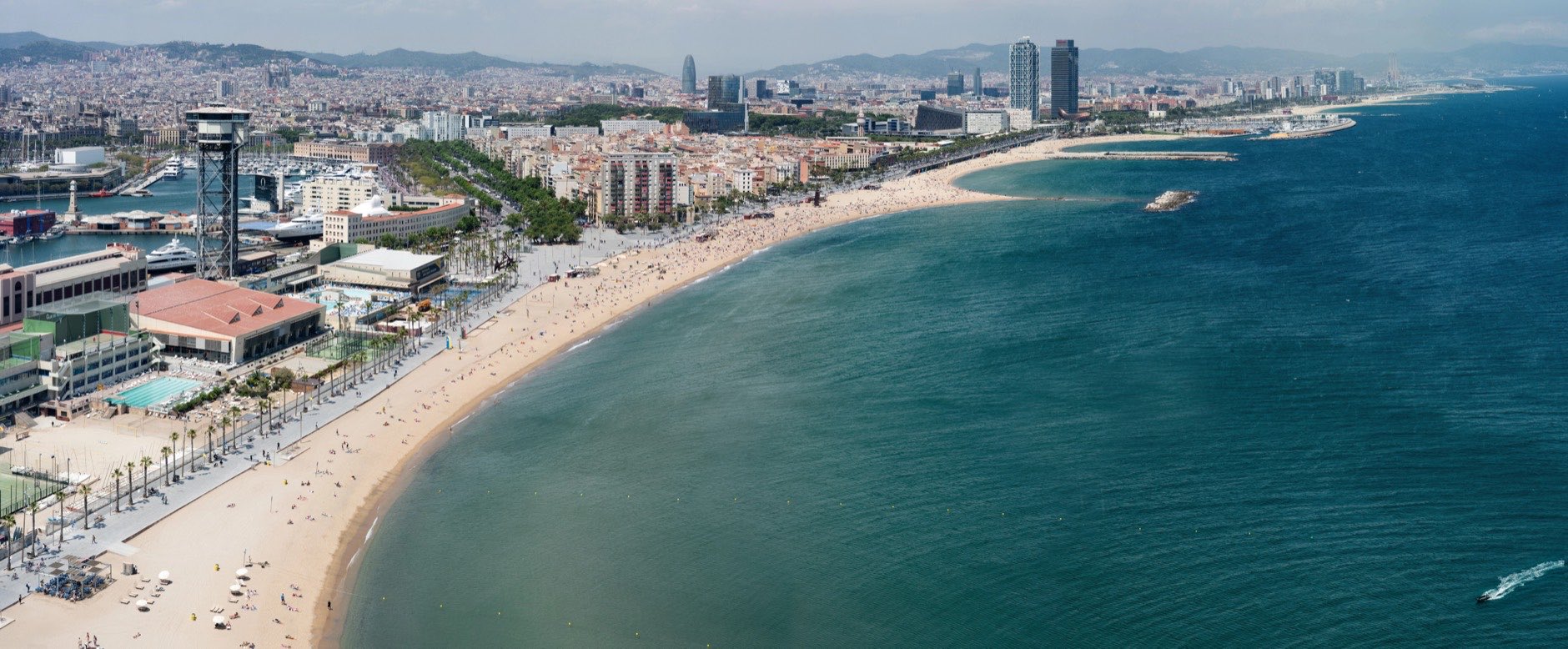 Beach from the air · Costa Barcelona