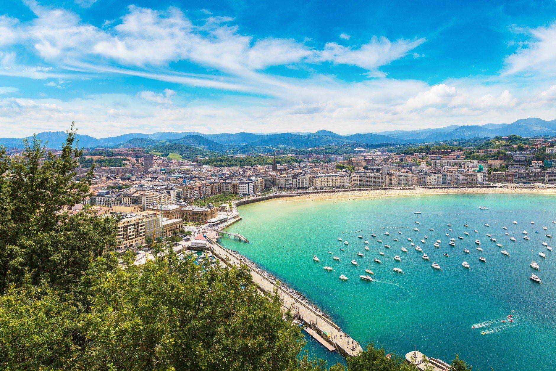 Town view from the air · Basque Coast