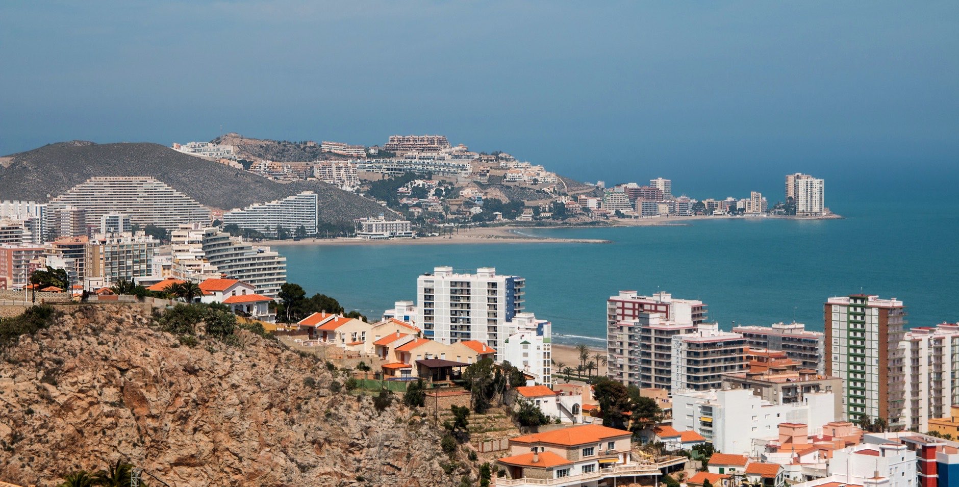 Panoramic of Cullera, Spanish city on the coast of Valencia