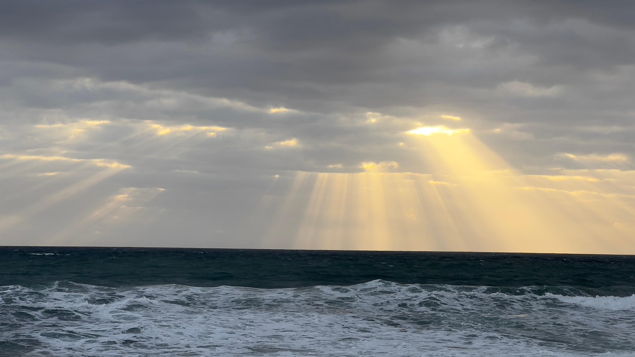 Ocean, waves, beach, sunrise, sunset, fuengirola, malaga, water, nature