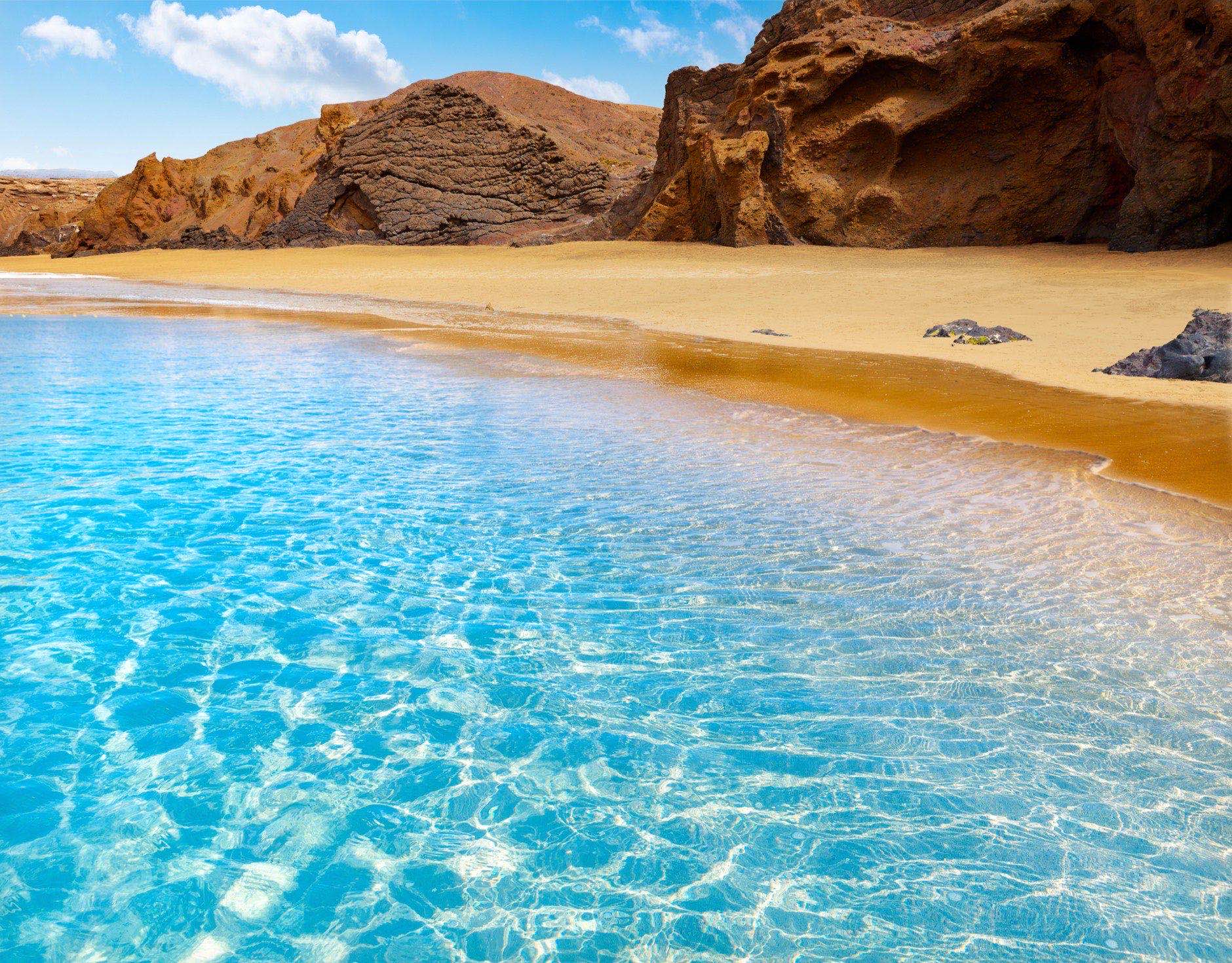Fuerteventura La Pared beach at Canary Islands Pajara of Spain