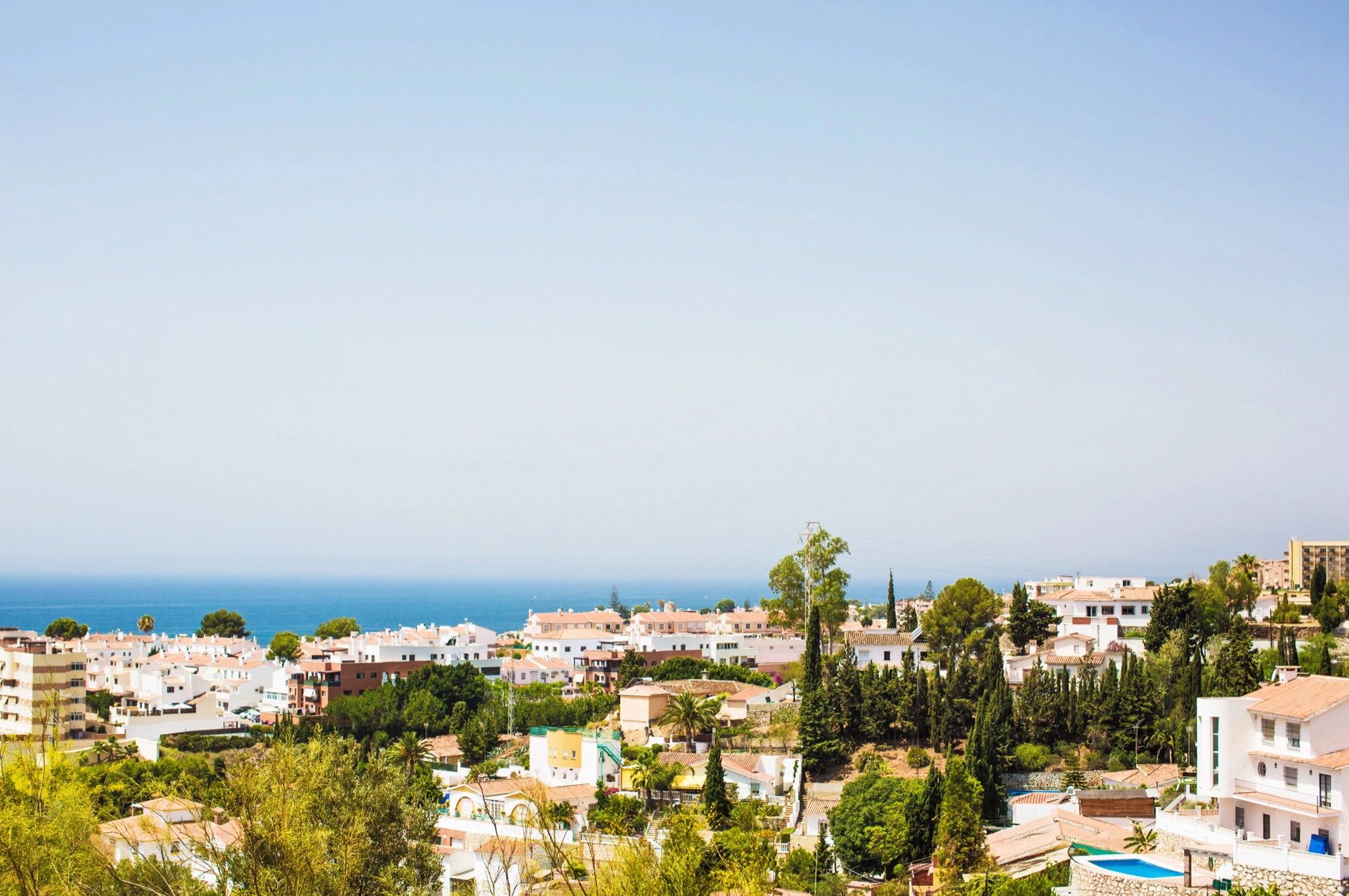 View of the city and the sea. Spain Rincon de la Victoria